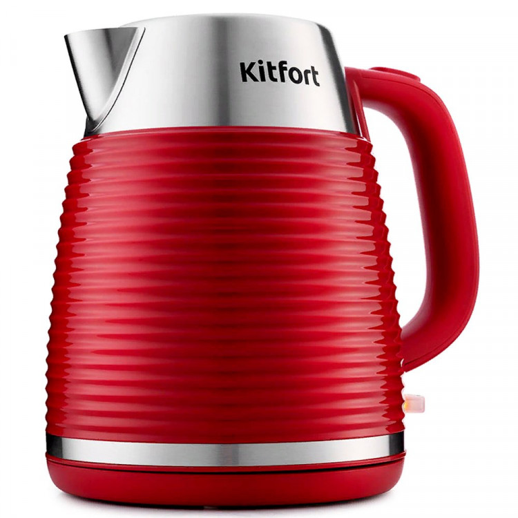 Чайник пласт. 1,7л Kitfort, арт. КТ-695-2, красный 2200Вт