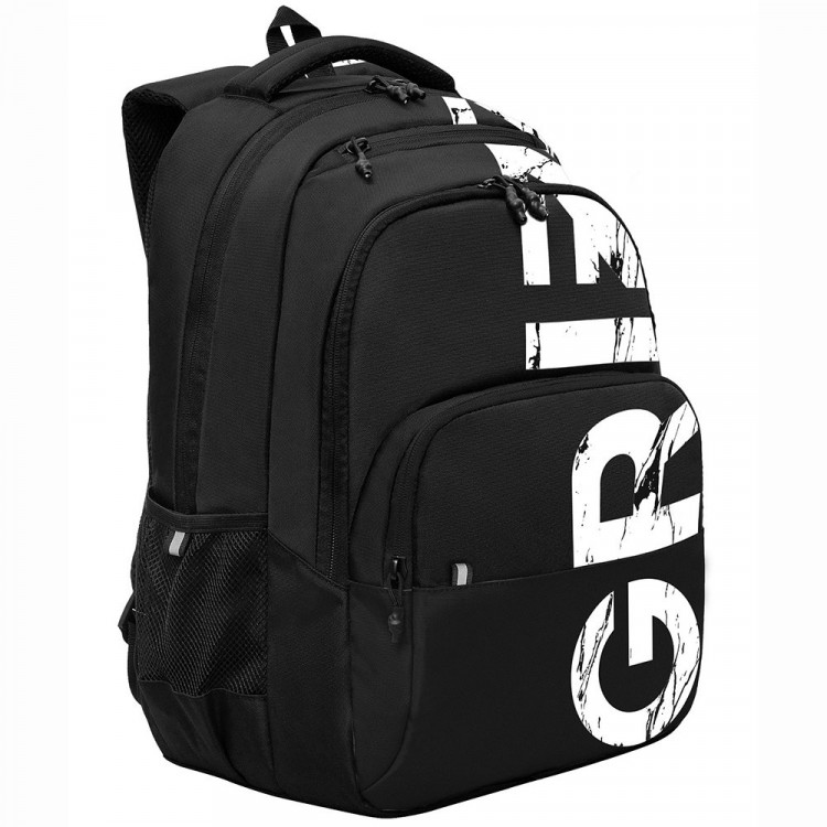Рюкзак для мальчиков (GRIZZLY) арт RU-430-9/2 черный-белый 32х45х23 см