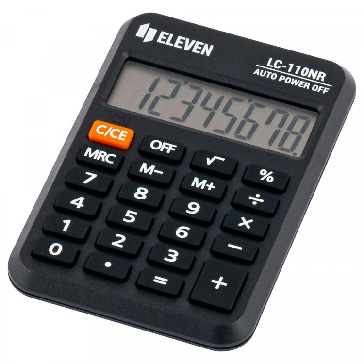 Калькулятор карманный 08разрядов ELEVEN 88*58*11 (LC-110NR) (Ст.1/200)