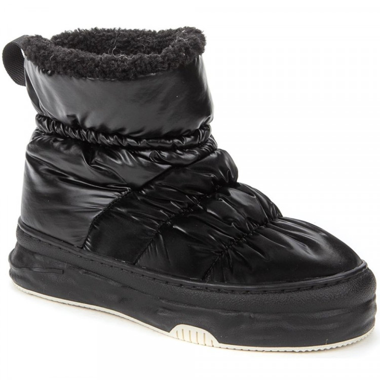 Ботинки для девочки (KEDDO) черный верх-искусственная кожа/нейлон подкладка - натуральная шерсть артикул 838101/27-02